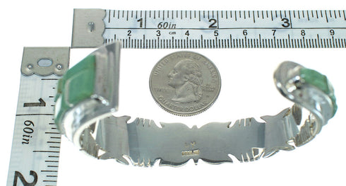 Turquoise Inlay Sterling Silver Southwestern Cuff Bracelet AX78275